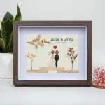 Personalized Wedding Anniversary Pebble Art, Couple Pebble Art, Anniversary Present for Him or Her, Pebble Art Gift, Pebble Painting - Image 7