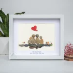 Personalized Family Pebble Art, Housewarming Gift Pebble Painting, Custom Pebble Art Family, Gift For Family, New Home Pebble Art Gift - Image 6
