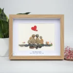 Personalized Family Pebble Art, Housewarming Gift Pebble Painting, Custom Pebble Art Family, Gift For Family, New Home Pebble Art Gift