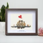 Personalized Family Pebble Art, Housewarming Gift Pebble Painting, Custom Pebble Art Family, Gift For Family, New Home Pebble Art Gift - Image 5