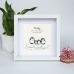 Personalized Penguin Family Pebble Art, Customized Pebble Art, Best Home Gifts, Pebble Art Gift, Pebble Art Family Love, Pebble Art - Image 5