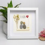 Personalized Couple Pebble Art, Wedding Gift for Couple, Anniversary Gift For Girlfriend / Wife / Husband, Pebble Painting, Pebble Art Gift - Image 6