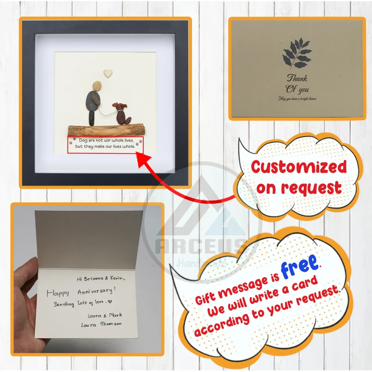 Personalized Dog Lover Pebble Art, Dog Wall Art, Dog Pebble Art, Framed Dog Wall Hanging, Dog Decor, Unique Animal Lover Gift, Baby Dog Art - Image 3