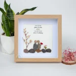 Personalized Couple Pebble Art, Wedding Gift for Couple, Anniversary Gift For Girlfriend / Wife / Husband, Pebble Painting, Pebble Art Gift