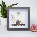 Personalized Couple Pebble Art, Wedding Gift for Couple, Anniversary Gift For Girlfriend / Wife / Husband, Pebble Painting, Pebble Art Gift - Image 5