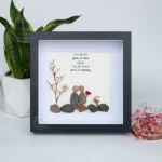 Personalized Couple Pebble Art, Wedding Gift for Couple, Anniversary Gift For Girlfriend / Wife / Husband, Pebble Painting, Pebble Art Gift - Image 6