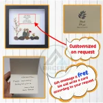 Personalized Couple Pebble Art, Wedding Gift for Couple, Anniversary Gift For Girlfriend / Wife / Husband, Pebble Painting, Pebble Art Gift - Image 3