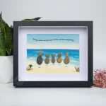 Personalised Family Seaside Beach Pebble Art, The Sea Family Pebble Painting, Gift For Mum Birthday, Mothers Day, Pebble Art Gift - Image 5