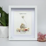 Personalized Couple Pebble Art, Wedding Gift for Couple, Anniversary Gift For Girlfriend / Wife / Husband, Pebble Painting, Pebble Art Gift - Image 5
