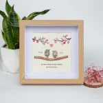 Personalized Friendship Pebble Art, Pebble Art for Friends, Gift for Besties, Gift for Friend, Bird Friendship Pebble Frame, Pebble Art Gift
