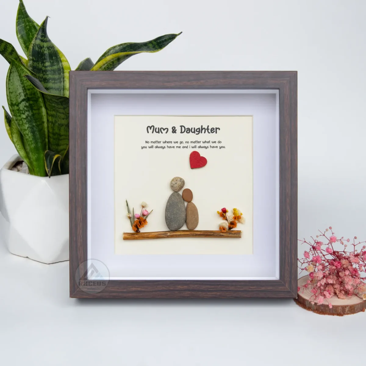 Personalized Mother's Day Gift, Mom Pebble Art, Gift For Mother Day, Mom Pebble Art, Pebble Art Gift For Mom From Daughter, Pebble Painting - Image 5
