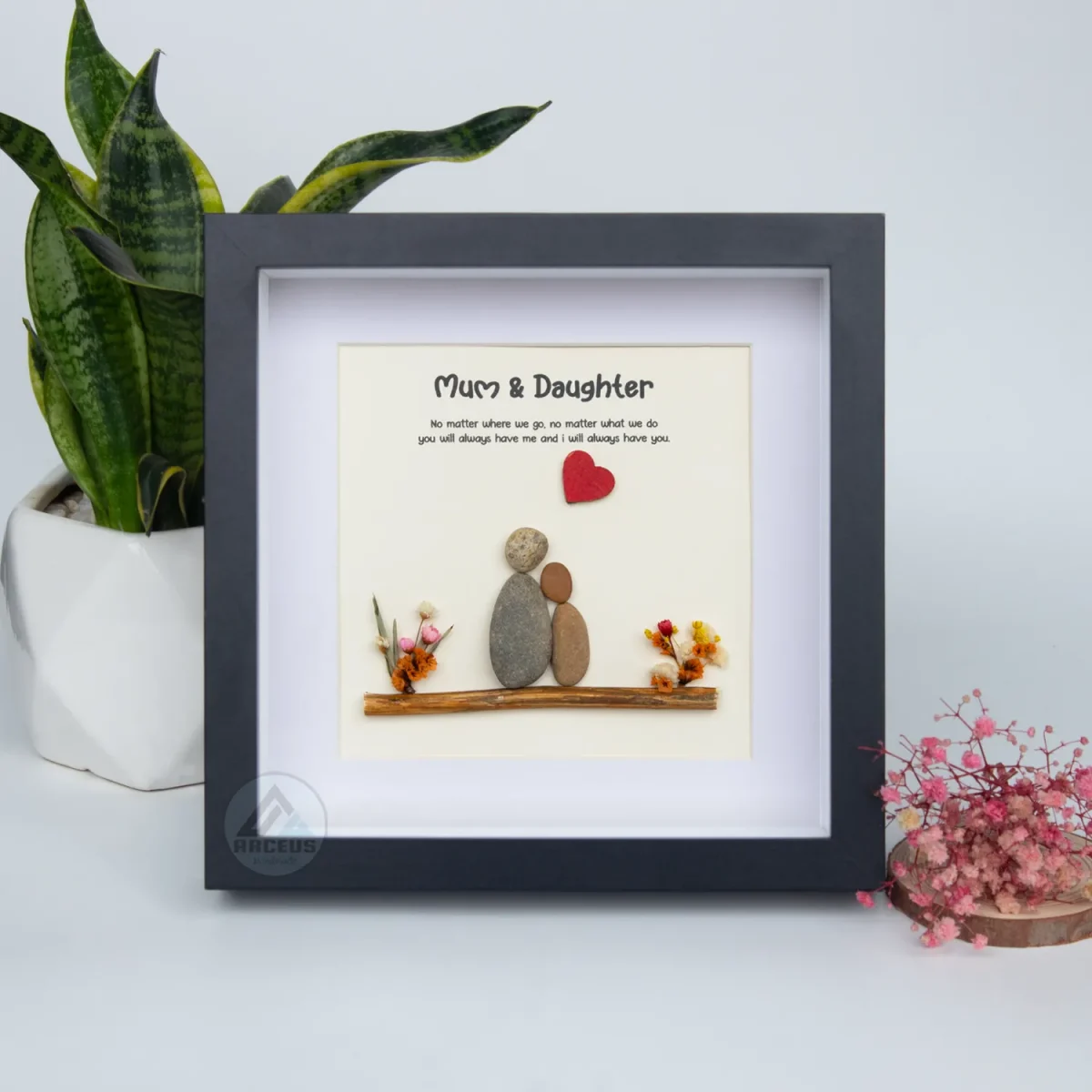 Personalized Mother's Day Gift, Mom Pebble Art, Gift For Mother Day, Mom Pebble Art, Pebble Art Gift For Mom From Daughter, Pebble Painting - Image 6