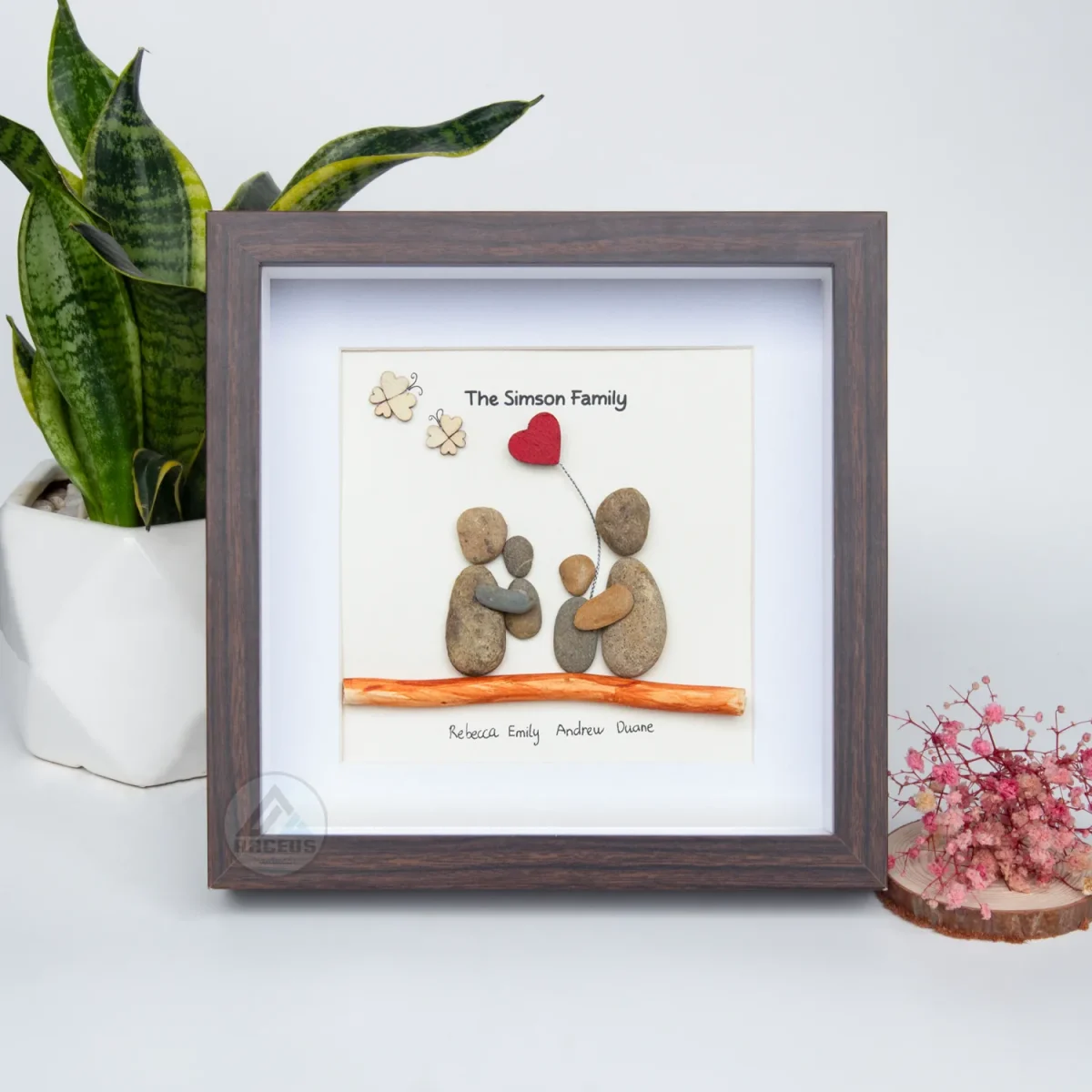 Personalized New Baby Gift, New Baby Pebble Art Gift, New Mum Pebble Picture, Newborn Gift, Christening Gift, Baby Shower Gift, Baby Pebble - Image 5