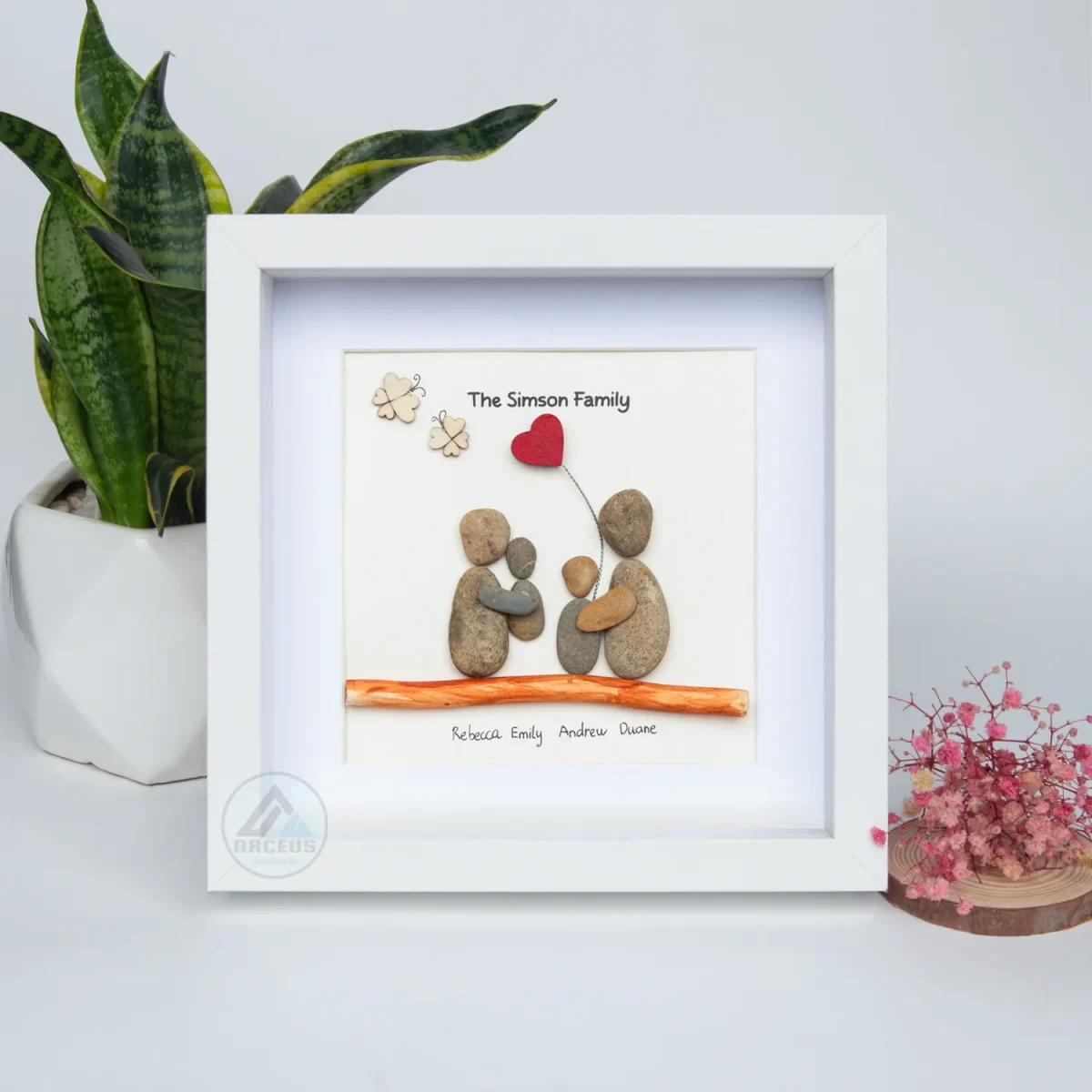 Personalized New Baby Gift, New Baby Pebble Art Gift, New Mum Pebble Picture, Newborn Gift, Christening Gift, Baby Shower Gift, Baby Pebble - Image 7