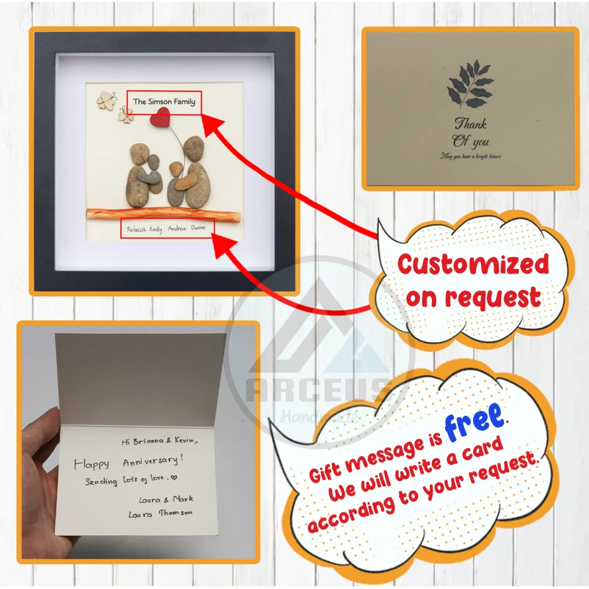 Personalized New Baby Gift, New Baby Pebble Art Gift, New Mum Pebble Picture, Newborn Gift, Christening Gift, Baby Shower Gift, Baby Pebble - Image 3