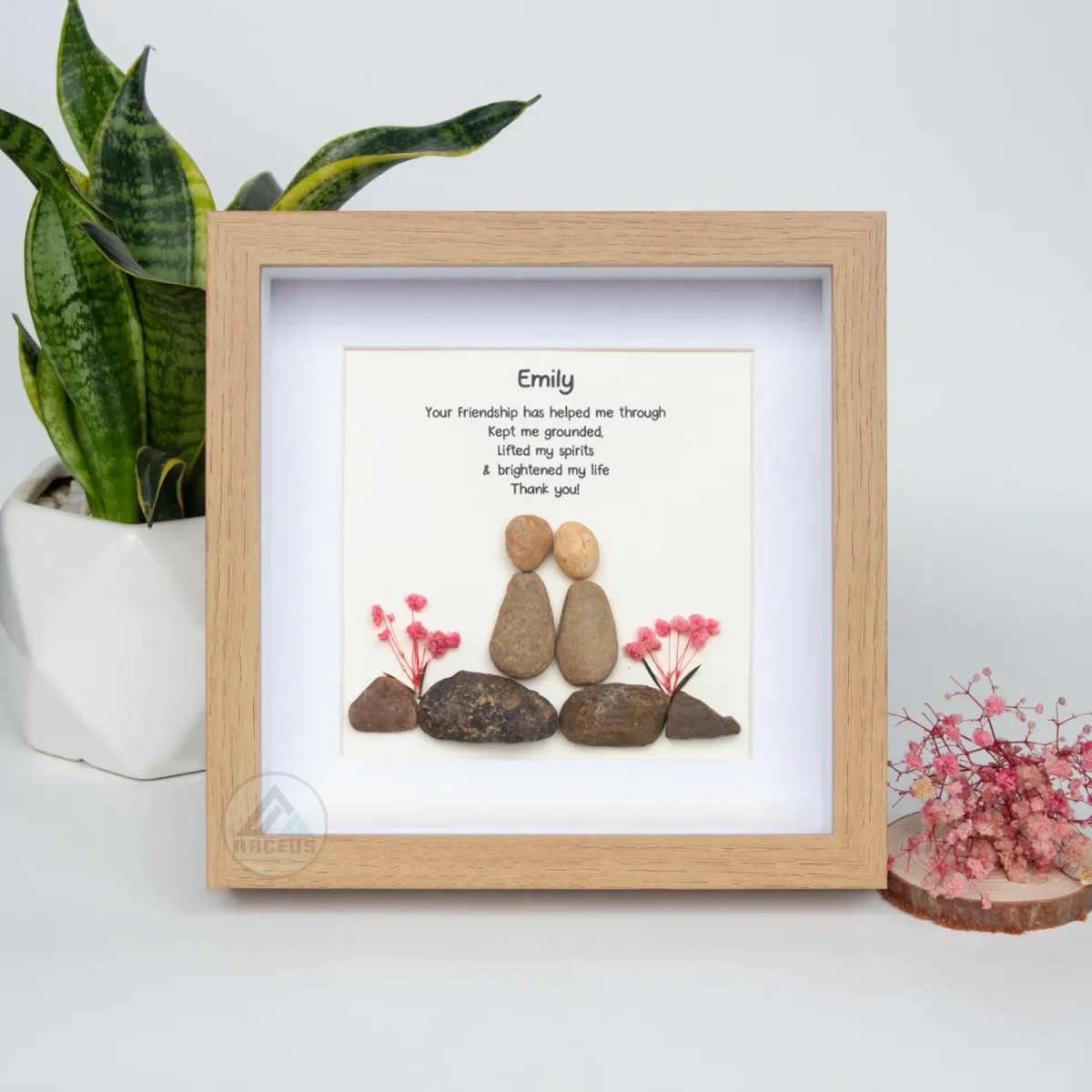 XNJPG AMZ00399-01 Personalized Best Friend Pebble Art, Birthday Gifts, Gifts For Best Friends, Friends Female, Best Friend Pebble Art, Pebble Art Gift - Image 1