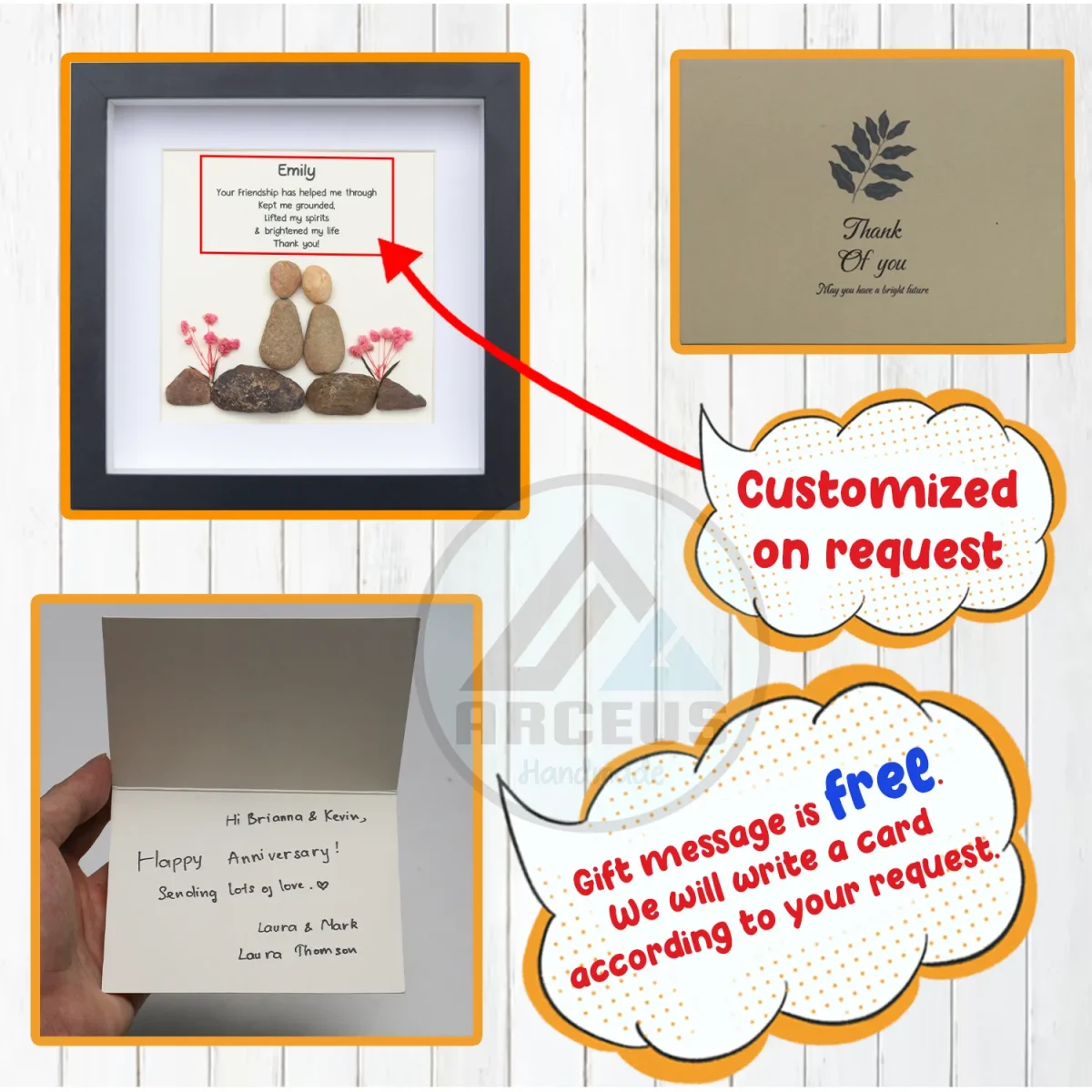 Personalized Best Friend Pebble Art, Birthday Gifts, Gifts For Best Friends, Friends Female, Best Friend Pebble Art, Pebble Art Gift - Image 3