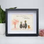 Personalized Family Pebble Art, Housewarming Gift Pebble Painting, Custom Pebble Art Family, Gift For Family, New Home Pebble Art Gift - Image 2