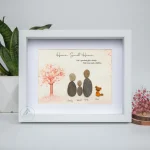 Personalized Family Pebble Art, Housewarming Gift Pebble Painting, Custom Pebble Art Family, Gift For Family, New Home Pebble Art Gift - Image 6