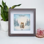 Personalized Christmas Couple Pebble Art, Best Friend Pebble Frame,Pebble Art Gift Bestie, Birthday, Wedding,  First Couple Anniversary Gift - Image 5