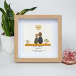 Personalized Couple Pebble Art, Wedding Gift for Couple, Anniversary Gift For Girlfriend / Wife / Husband, Pebble Painting, Pebble Art Gift