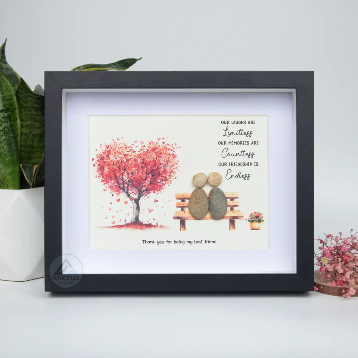 Personalized Best Friend Pebble Art, Birthday Gifts, Gifts For Best Friends, Friends Female, Best Friend Pebble Art, Pebble Art Gift - Image 6