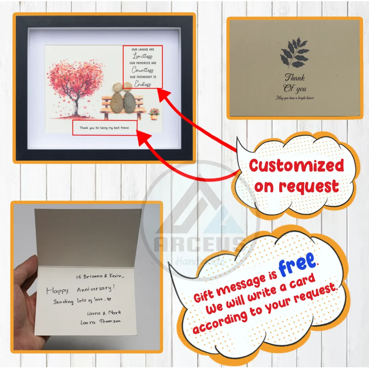 Personalized Best Friend Pebble Art, Birthday Gifts, Gifts For Best Friends, Friends Female, Best Friend Pebble Art, Pebble Art Gift - Image 3