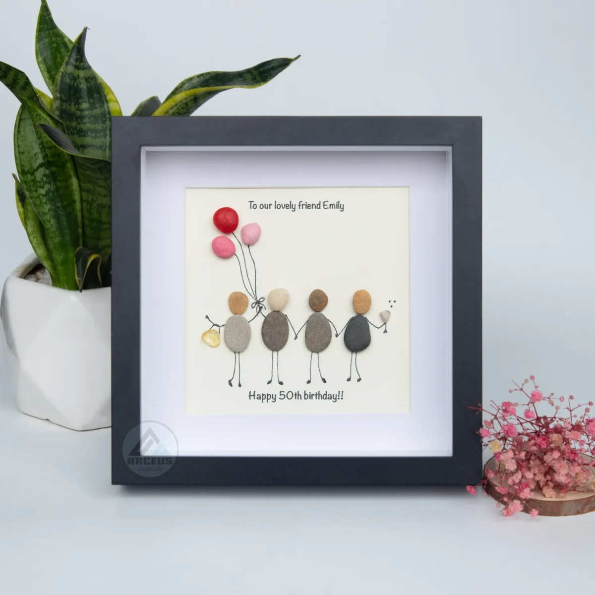 Personalized Best Friend Pebble Art, Birthday Gifts, Gifts For Best Friends, Friends Female, Best Friend Pebble Art, Pebble Art Gift - Image 5