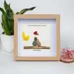 Personalized Couple Pebble Art, Wedding Gift for Couple, Anniversary Gift For Girlfriend / Wife / Husband, Pebble Painting, Pebble Art Gift