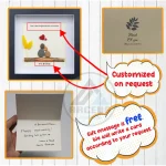 Personalized Couple Pebble Art, Wedding Gift for Couple, Anniversary Gift For Girlfriend / Wife / Husband, Pebble Painting, Pebble Art Gift - Image 3