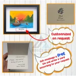 Personalized Fishing Pebble Art, Dad Fishing Framed Pebble Picture, Dad Birthday Gift, Father's Day Gifts, Gifts For Him - Image 3