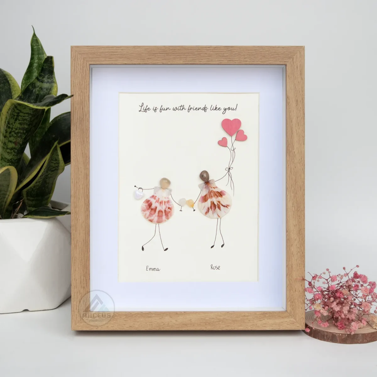 Personalized Best Friend Pebble Art, Birthday Gifts, Gifts For Best Friends, Friends Female, Best Friend Pebble Art, Pebble Art Gift - Image 2