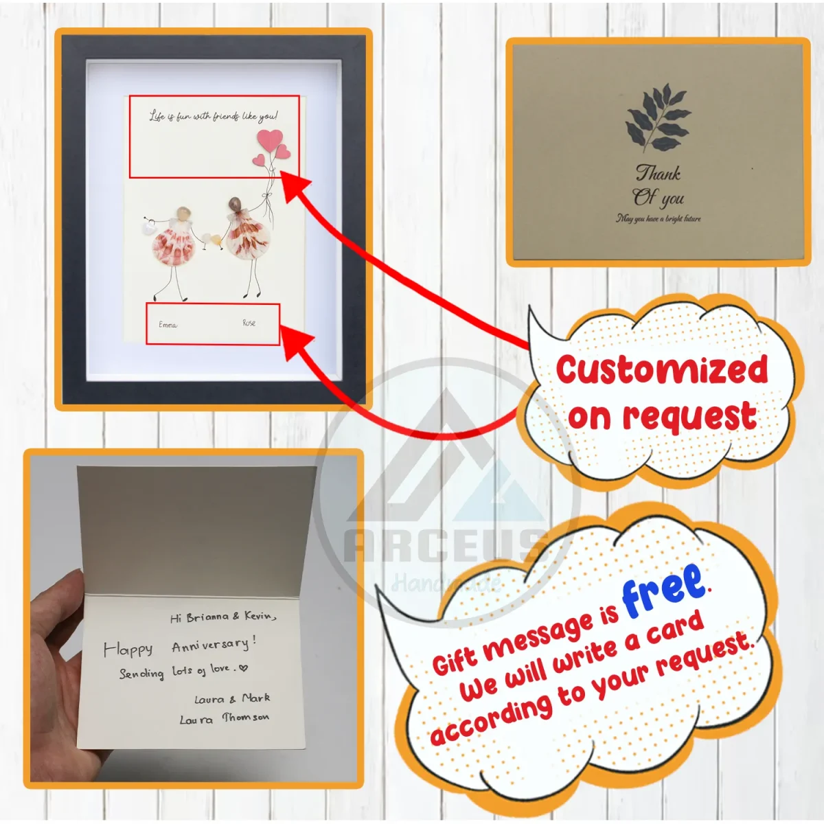 Personalized Best Friend Pebble Art, Birthday Gifts, Gifts For Best Friends, Friends Female, Best Friend Pebble Art, Pebble Art Gift - Image 3