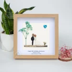 Personalized Couple Pebble Art, Wedding Gift for Couple, Anniversary Gift For Girlfriend / Wife / Husband, Pebble Painting, Pebble Art Gift
