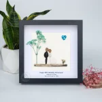 Personalized Couple Pebble Art, Wedding Gift for Couple, Anniversary Gift For Girlfriend / Wife / Husband, Pebble Painting, Pebble Art Gift - Image 3