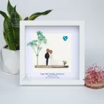 Personalized Couple Pebble Art, Wedding Gift for Couple, Anniversary Gift For Girlfriend / Wife / Husband, Pebble Painting, Pebble Art Gift - Image 5