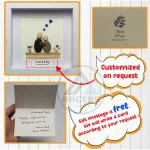 Personalized Couple Pebble Art, Wedding Gift for Couple, Anniversary Gift For Girlfriend / Wife / Husband, Pebble Painting, Pebble Art Gift - Image 3